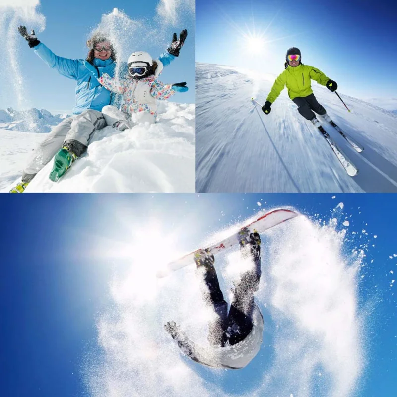 Pro Unisex, esquí, Snowboard gafas capa superficie esférica UV400 Anti-niebla a prueba de viento de invierno deporte esquí gafas de ciclismo