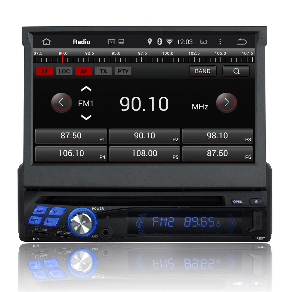 Cheap Octa core automotivo One Din Universal Android 9.0 car dvd player car audio stereo 7 inch Capacitive screen GPS Radio Bluetooth 1