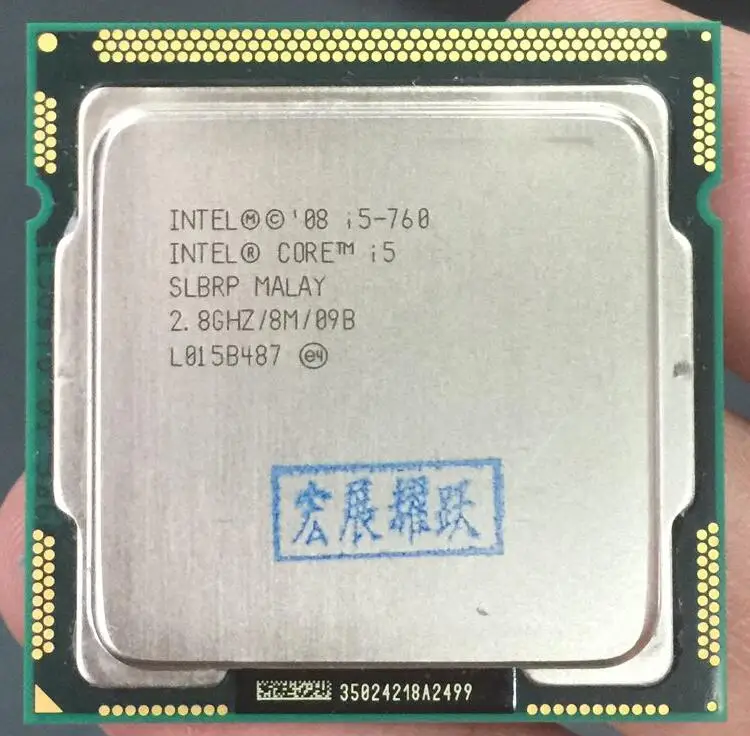 Процессор Intel Core i5-760(8 Мб кэш-памяти, 2,80 ГГц) LGA1156 настольный процессор