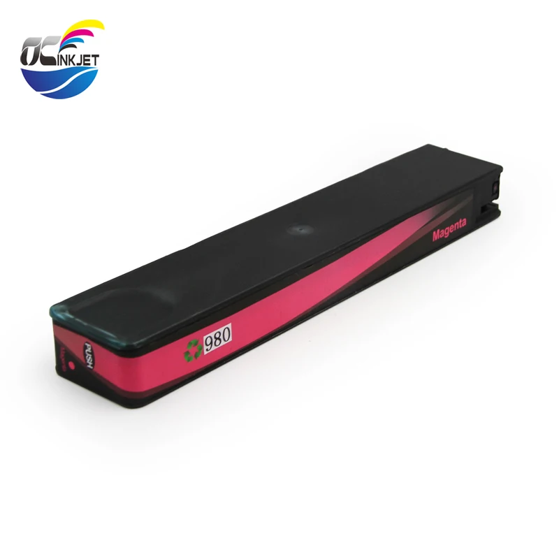 Magenta OCINKJET для hp 980XL 980 XL Восстановленный чернильный картридж с полностью пигментными чернилами для hp Officejet предприятия X555xh - Цвет: Magenta