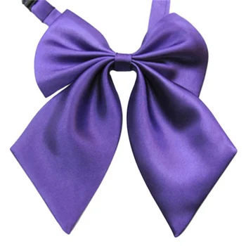 

Women Solid Color Bow knot Halter Neck Elegant Adjustable Bow Tie Necktie