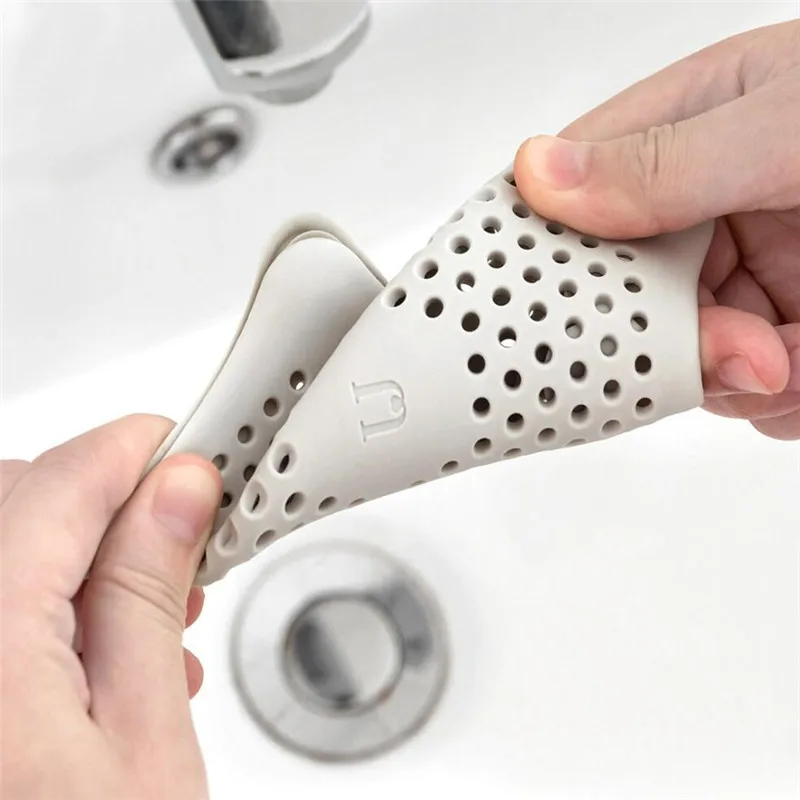 Xiaomi 16cm Silicone Flume Filter Mesh Sink Strainer Bath Hair Drain Hole Bathtub Wash Basin Sundries Filter prevents clogging