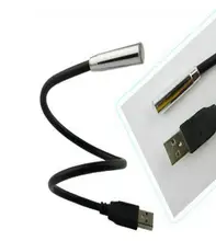 Portable Mini Flexible USB LED Light Torch Flashlight For PC Notebook Laptop Computer Keyboard Night Reading Lamp White Black