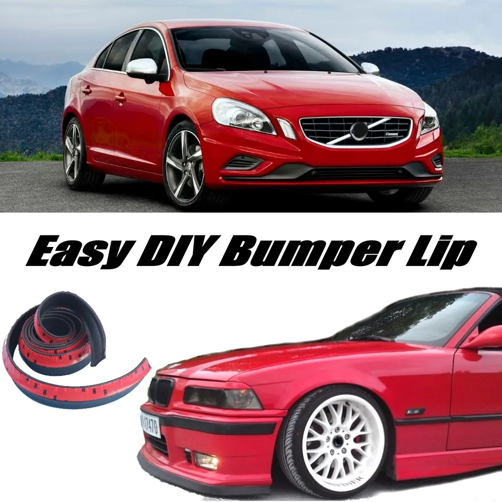 Trim Design Splitter Bumper Lip Deflector For Volvo S60 S60L