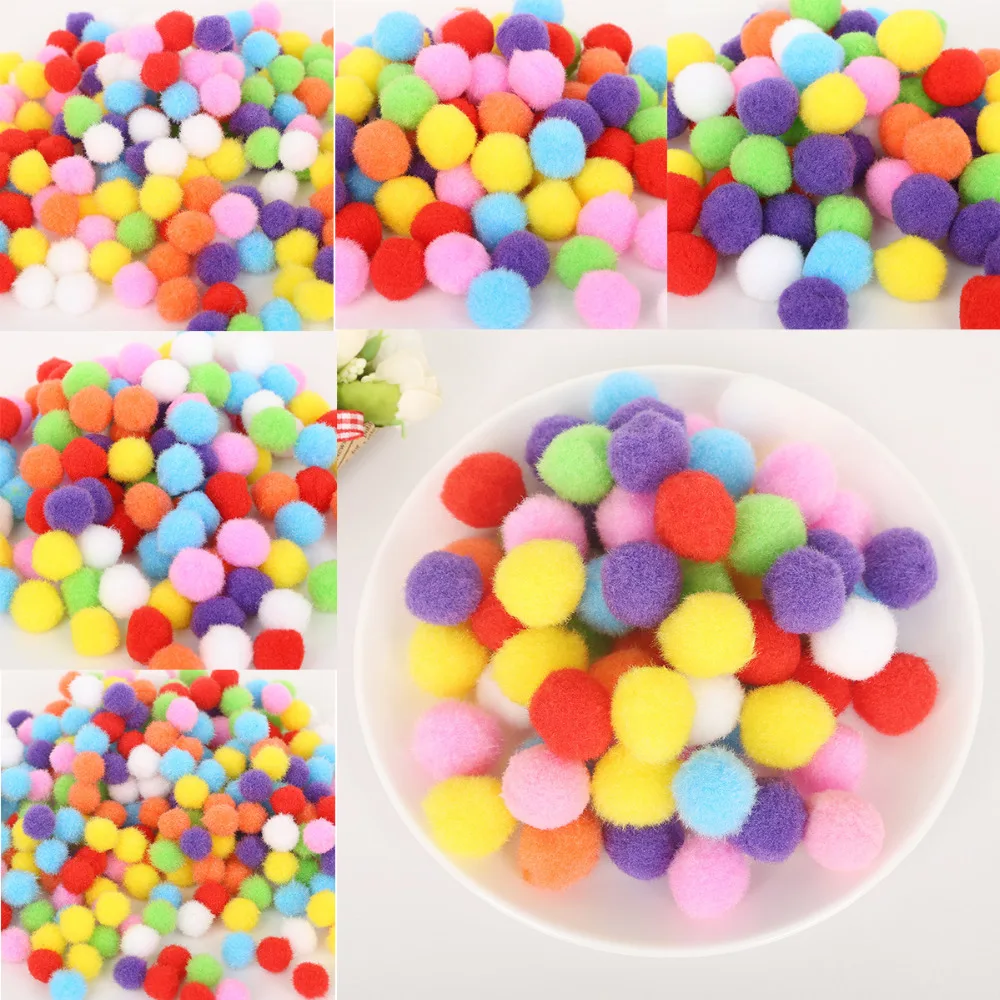 Смешанный цвет 10 15 20 25 30 мм мягкий шарик-помпон жемчужный помпон для свадебного украшения для детских игрушек DIY для шитья на ткани аксессуары