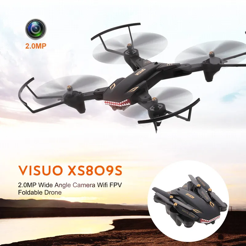 2018 Новейший складной Квадрокоптер Shark Drone Wif 2 4G 4CH стабилизатор высоты 2.0MP HD