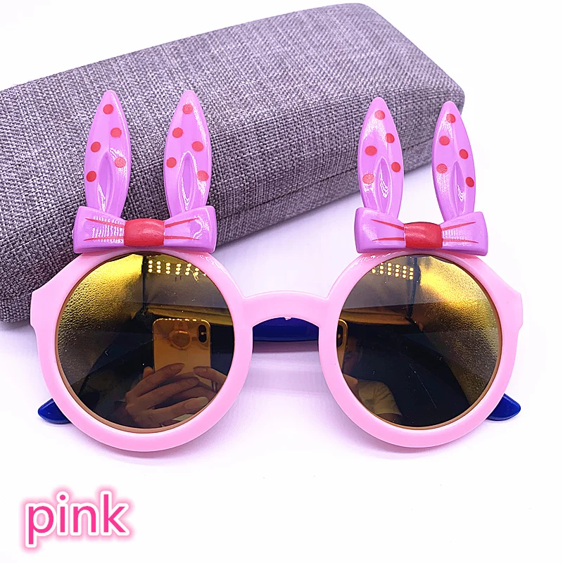 Детские солнцезащитные очки для девочек детские очки с кроликом для мальчиков UV400 линзы детские солнцезащитные очки милые очки оттенки очки