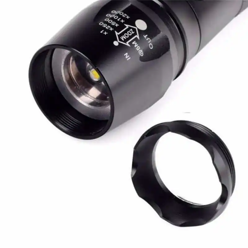 Светодиодный фонарик 18650 XML T6 led Zoom тактический военный супер Набор мощный