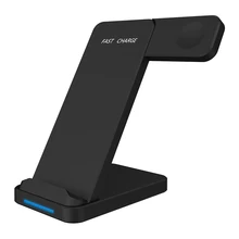 2 in 1 Wireless Charger Qi Wireless Charging Dock Stand for iPhone XS X 8 Plus Samsung Galaxy S9 S8 Apple watch цена 2 in 1 Wireless Charger Qi Wireless Charging Dock Stand for iPhone XS X 8 Plus Samsung Galaxy S9 S8 Apple watch цены онлайн
