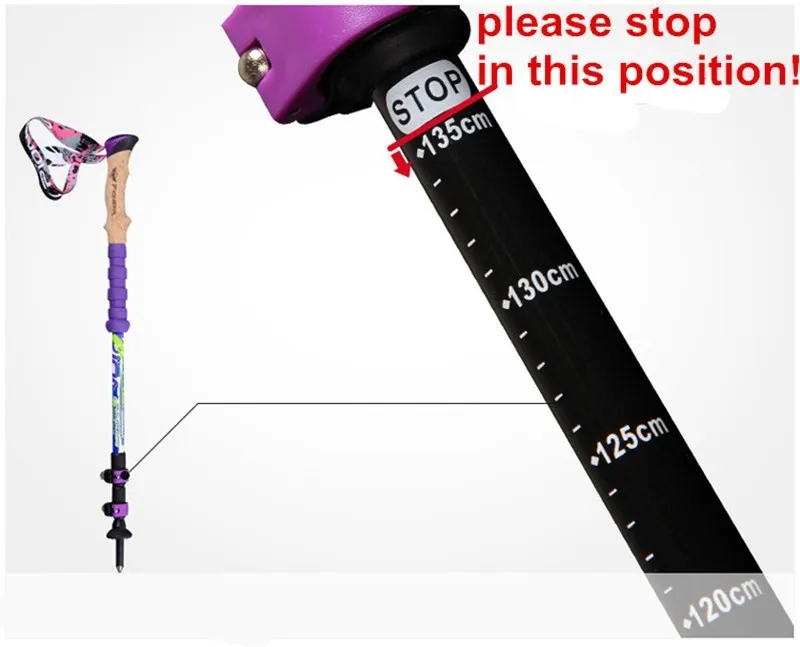 TP037 13 -New Latest technology design 100% carbon lightweight but strong durable telescopic stick trekking stick Nordic walking sticks