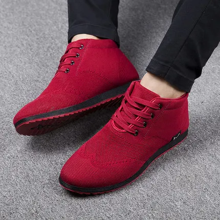 Men Shoes Sneakers Breathable High-Top Men Casual Shoes Lace-Up Canvas Shoes Autumn Winter Fashion Flat Shoes Zapatillas Hombre - Image 3