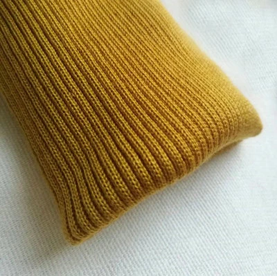 1 шт.(7*40 см) анти-пилинг трикотажные манжеты ребристые бесшовные нитки манжеты для брюк утолщенный пуховик манжеты - Цвет: Ginger-yellow