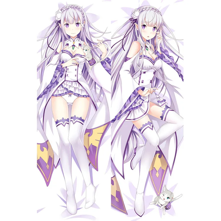 Re: Zero Dakimakura Re: жизнь в другом мире от Zero Rem Наволочка Чехол