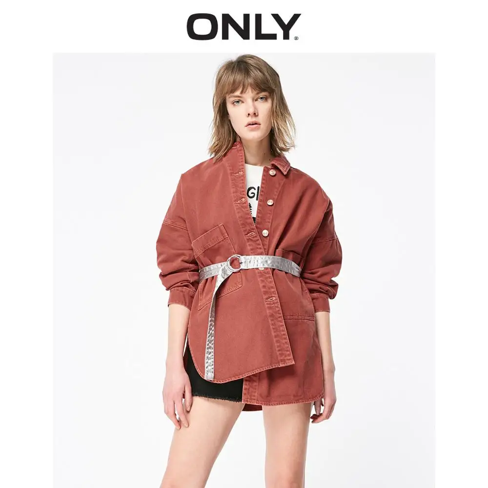 

ONLY Women's Loose Fit Medium Length Denim Jacket | 119154509