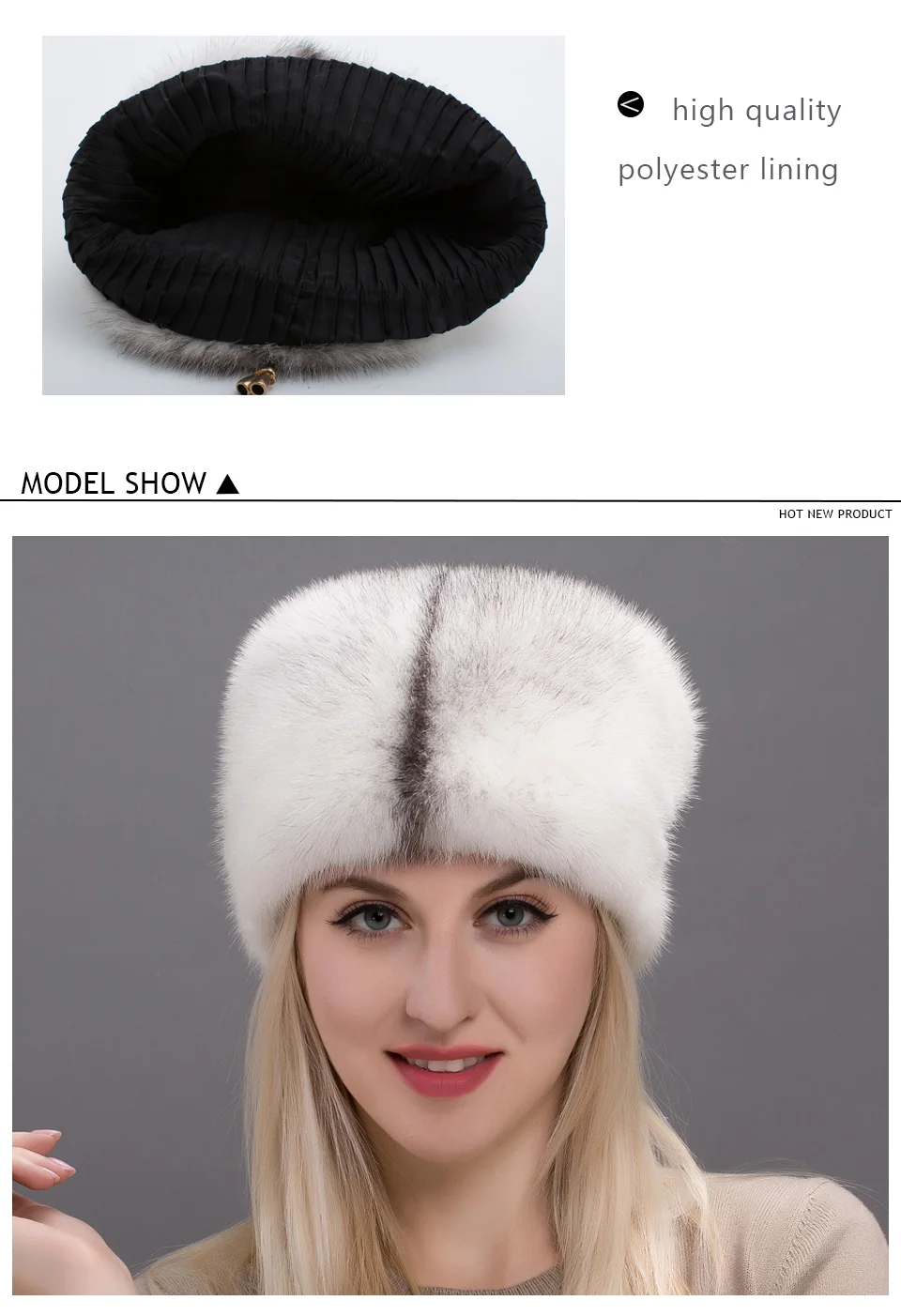 Горячая новинка осень и зима элегантные шапки из натурального меха норки для женщин меховая шапка высокого качества однотонные женские DHY17-27