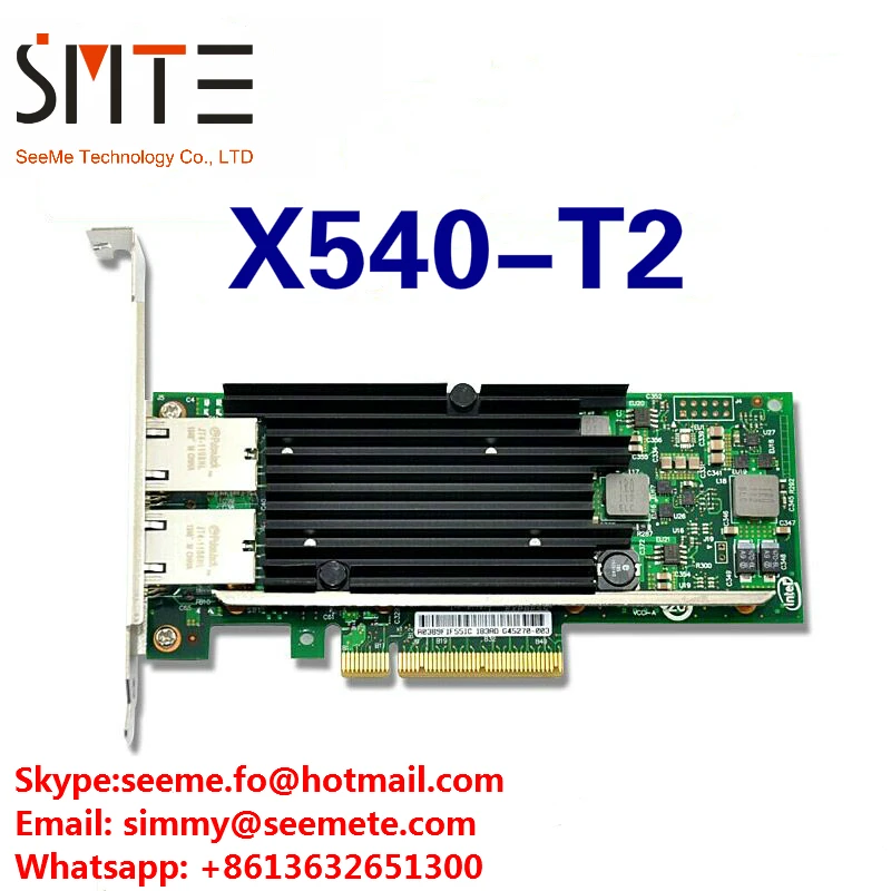 

X540-T2 10G Dual RJ45 Port PCI-E Ethernet Network Adapter compatible with INTEL