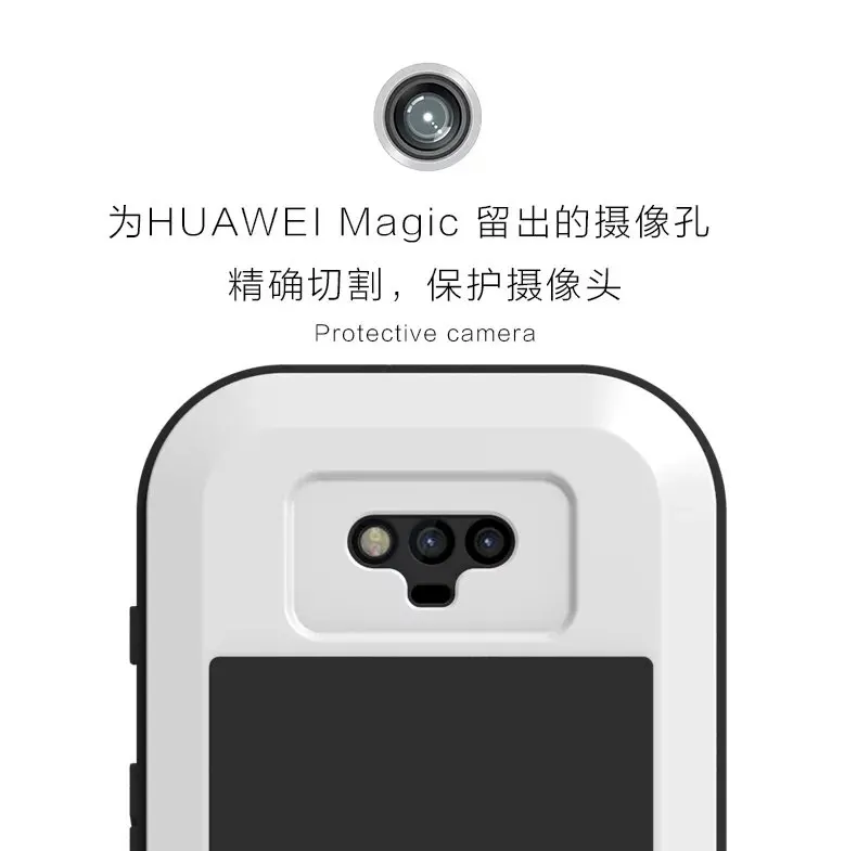 LOVEMEI чехол для экстремальных условий для huawei Honor Magic чехол алюминиевый металл+ стекло+ ТПУ Honor Magic чехол Защита от падения