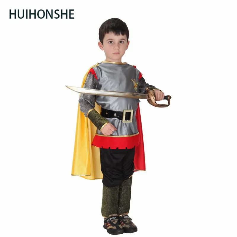 M-XL-New-2016-Roman-Warrior-Knight-Children-Cosplay-Hallowean-Carnival-Party-Boy-Prince-King-Kids