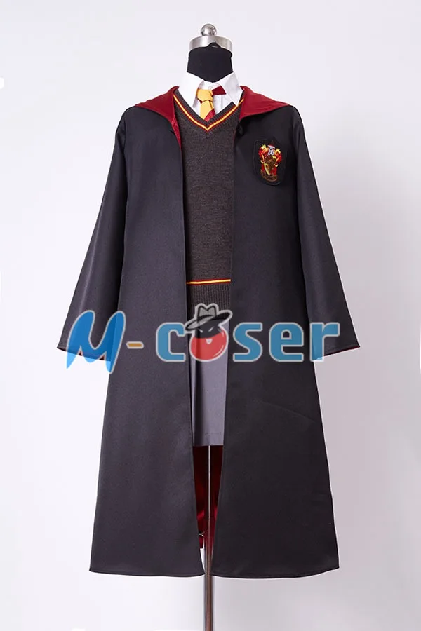 Hermione Granger Gryffindor Uniform Costume for Girls - Child Kids Customizable Cosplay Outfit with Magic Wand image 2