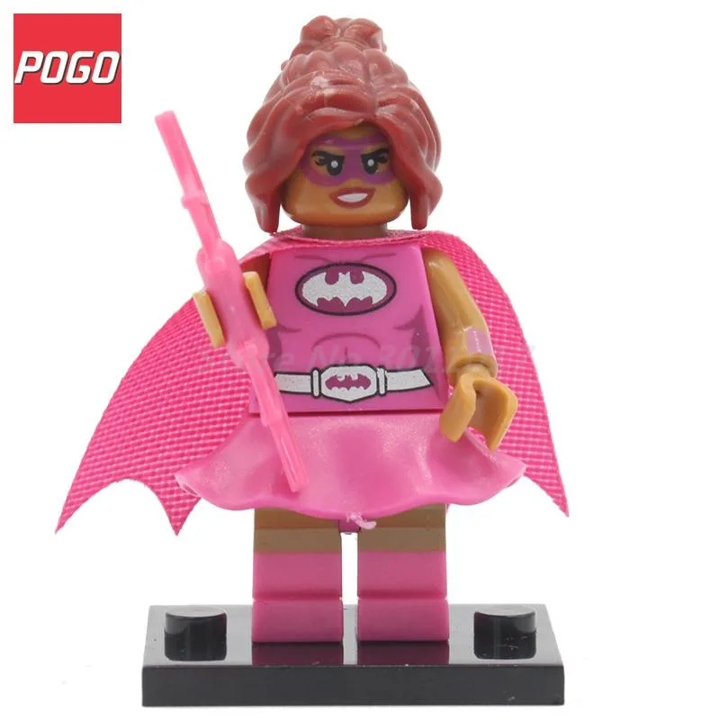 POGO Pink Power Batgirl Action Figure Super Hero Building Brick Toys Single Sale PG127 Classic Kids