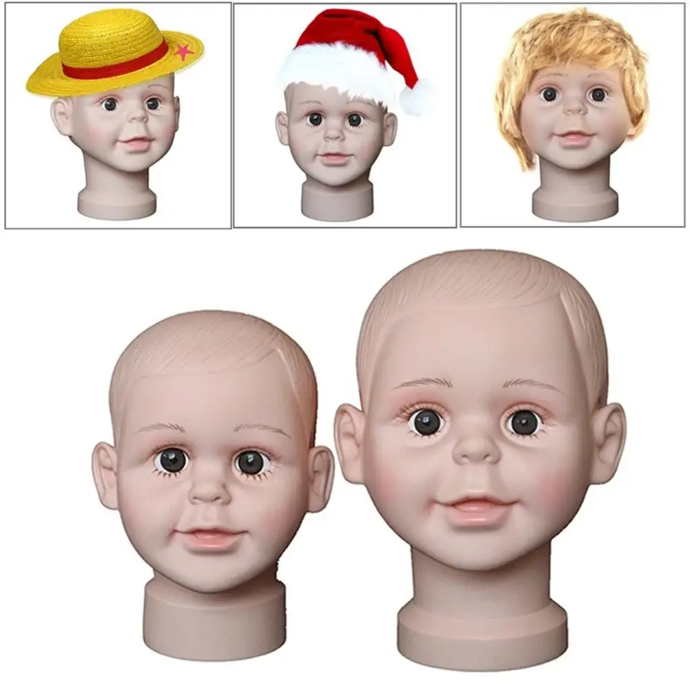 

HOT SALE! Children Type Hair Grain Style Model Head Mannequins Display Hat Wig Showcase