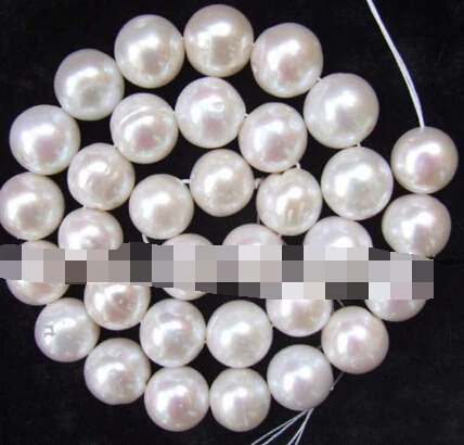 

huij 00563 15.5" 11-12mm white freshwater pearl round beads