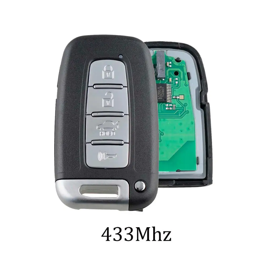 4 кнопки дистанционного Smart Key 315/433 МГц для HYUNDAI SONATA GENESIS EQUUS VELOSTER 2009 2010 2011 2012 2013 SY5HMFNA04 - Цвет: 433Mhz