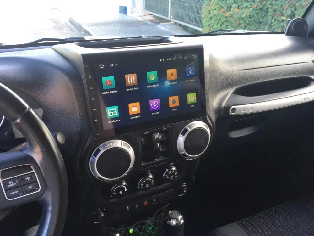 Best Navirider Android 9.0 CAR Radio player for JEEP Wrangler 2012 2015 car gps Head unit Multimedia support USB Camera and steering 0