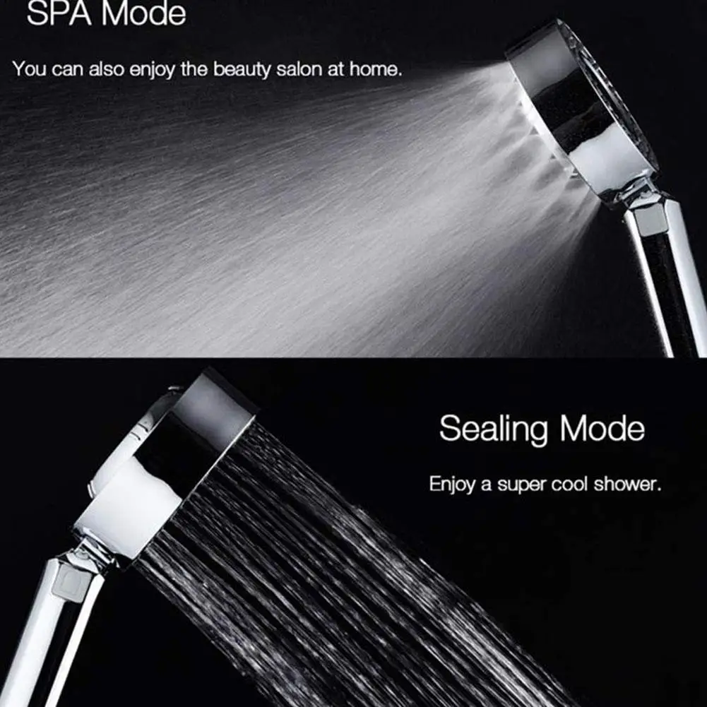 Двухсторонняя душевая головка водосберегающий Круглый ABS хром усилитель для ванной Душ высокого давления ручной душ