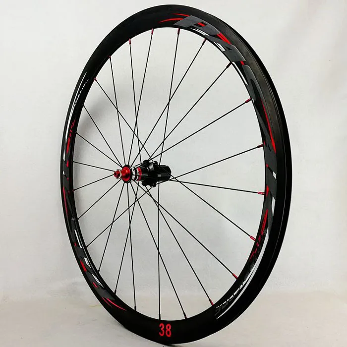 Flash Deal 700C Wheelset Carbon Wheels Road Bike Tubeless Wheel V/C Brake Profile 38-40-50-55mm Depth Clincher Carbon Rim Direct-pull 25