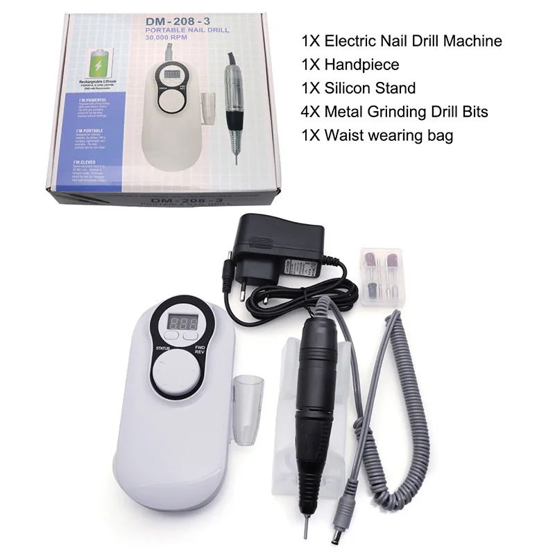  kesinails Nail Drill Machine 30000Rpm Portable Rechargeable Pedicure Strong Polishing Electric Mach