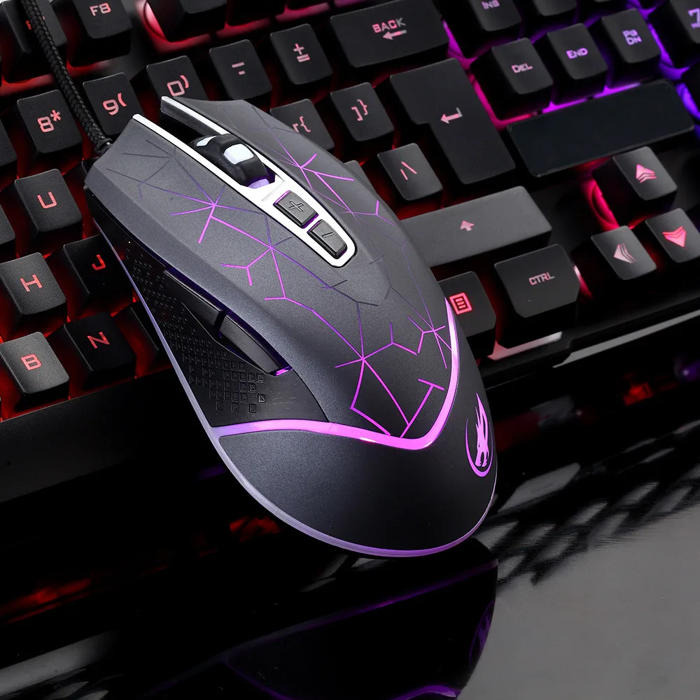 Usb Wired Gaming Mouse 7 Keys Wired USB Mouse 3200DPI Adjustable Color