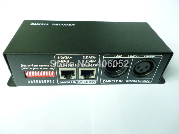 12 24В 3 канальный 8А DMX светодиодный контроллер Decorder для RGB 5050 3528 Светодиодная