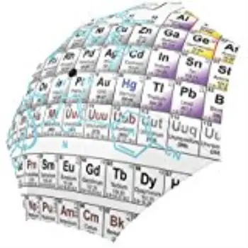 

Chemistry Elements Custom Foldable Sun Rain Travel Umbrella 100% Fabric Aluminium High-Quality Foldable Umbrella
