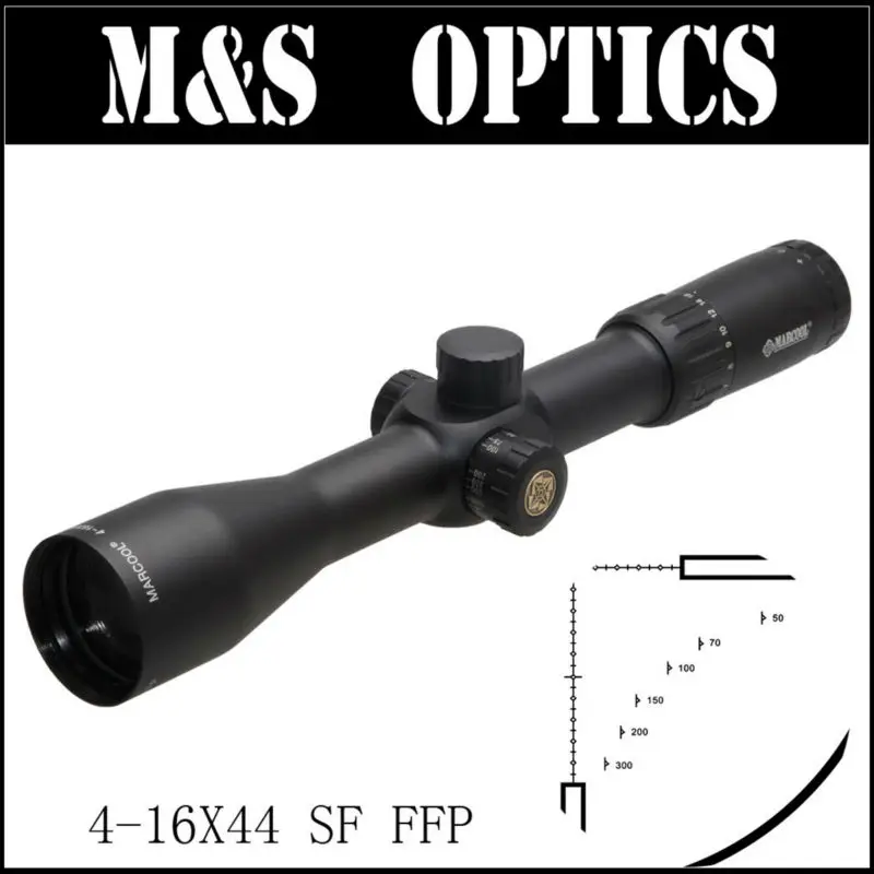 Оптический прицел Marcool 4 16X44 с боковым фокусом оптический для охотничьего ружья