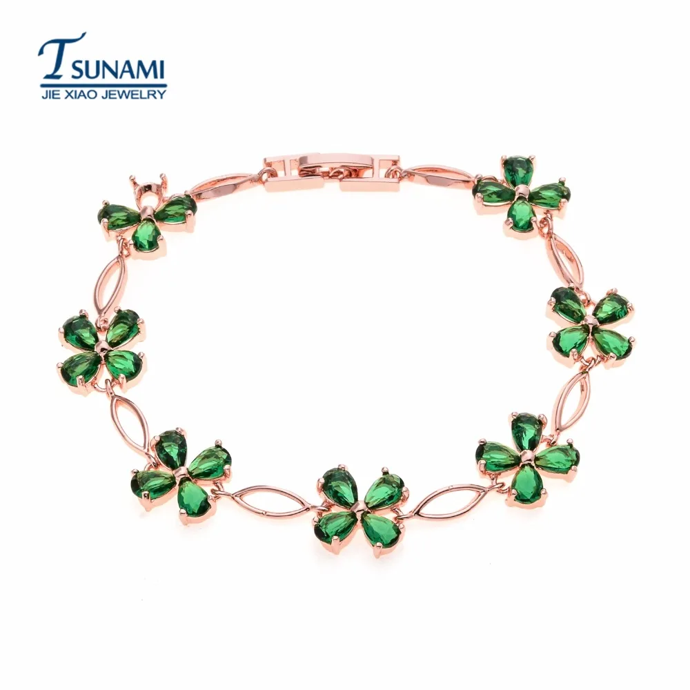 

Vogue of new fund of 2017 4 kinds of color rose bracelet jewelry for women's weddings SL-007