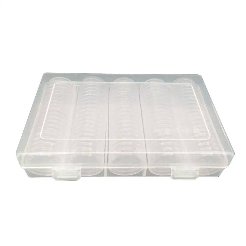 100Pcs/Box Coin Storage Box Clear 30mm Round Boxed Holder Plastic Storage Capsules Display Cases Organizer Collectibles Gifts 100Pcs/Box Coin Storage Box Clear 30mm Round Boxed Holder Plastic Storage Capsules Display Cases Organizer Collectibles Gifts