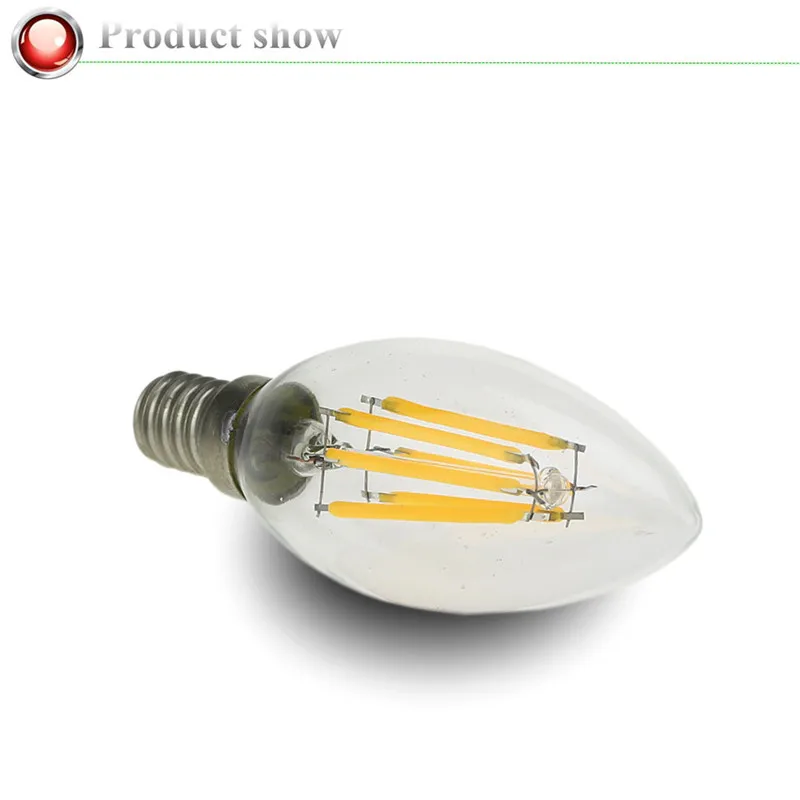 FEIYAO лампы светодиодные свечи E14 Винтаж ac220v 2 Вт 4 6 лампочки накаливания LED edison