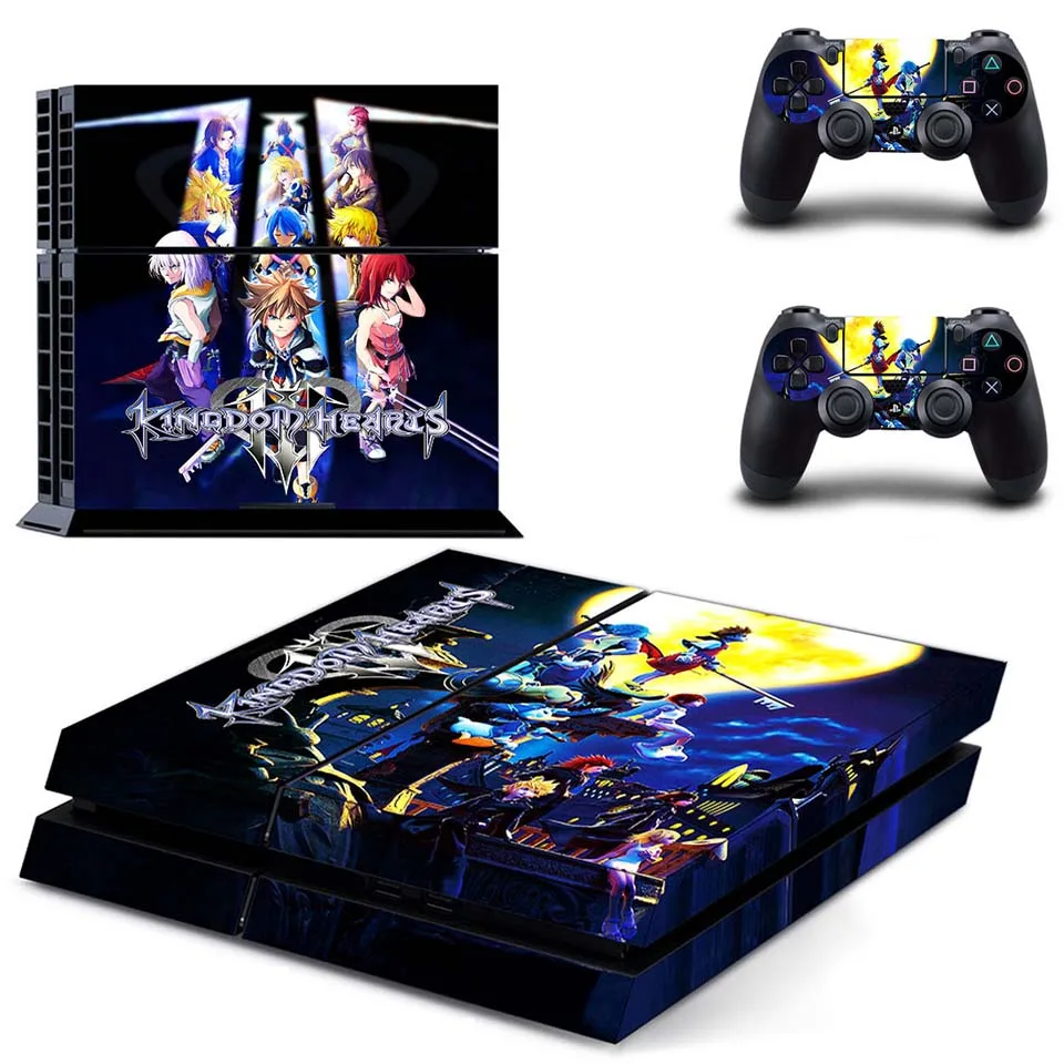 Kingdom Hearts III PS4 виниловое покрытие Наклейка для Playstation 4 консоль+ 2 шт. контроллер наклейки на геймпады - Цвет: GYTM1930