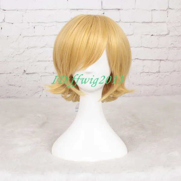 Free Shipping South Park Kenny Cosplay Wig Short Blonde Yellow Hair Full Wigs A Wig Cap Cap Motorcycle Wig Femalewig Length Aliexpress