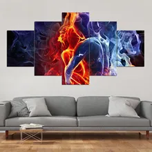 дешево! Лед и Огонь Пара Плакаты и Принты Wall Art Украшения Дома Холст Картины Настенные Панно для Гостиной Лучший!