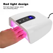 TMISHION 36 Вт Светодиодный светильник для ногтей портативный красный свет отбеливающий маникюр Дизайн ногтей сушилка автоматический таймер идеальное решение для большого пальца инструмент для маникюра
