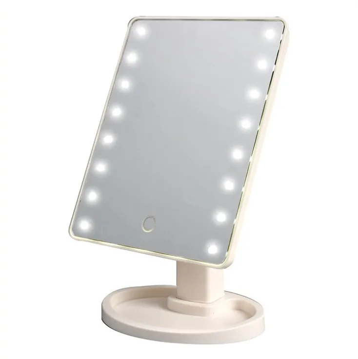 Свет полосы с обеих сторон 22 светодиодный свет Сенсорный экран зеркало для макияжа 1X 10X яркий 180 градусов Регулируемый USB или батареи Применение - Испускаемый цвет: 16LED White