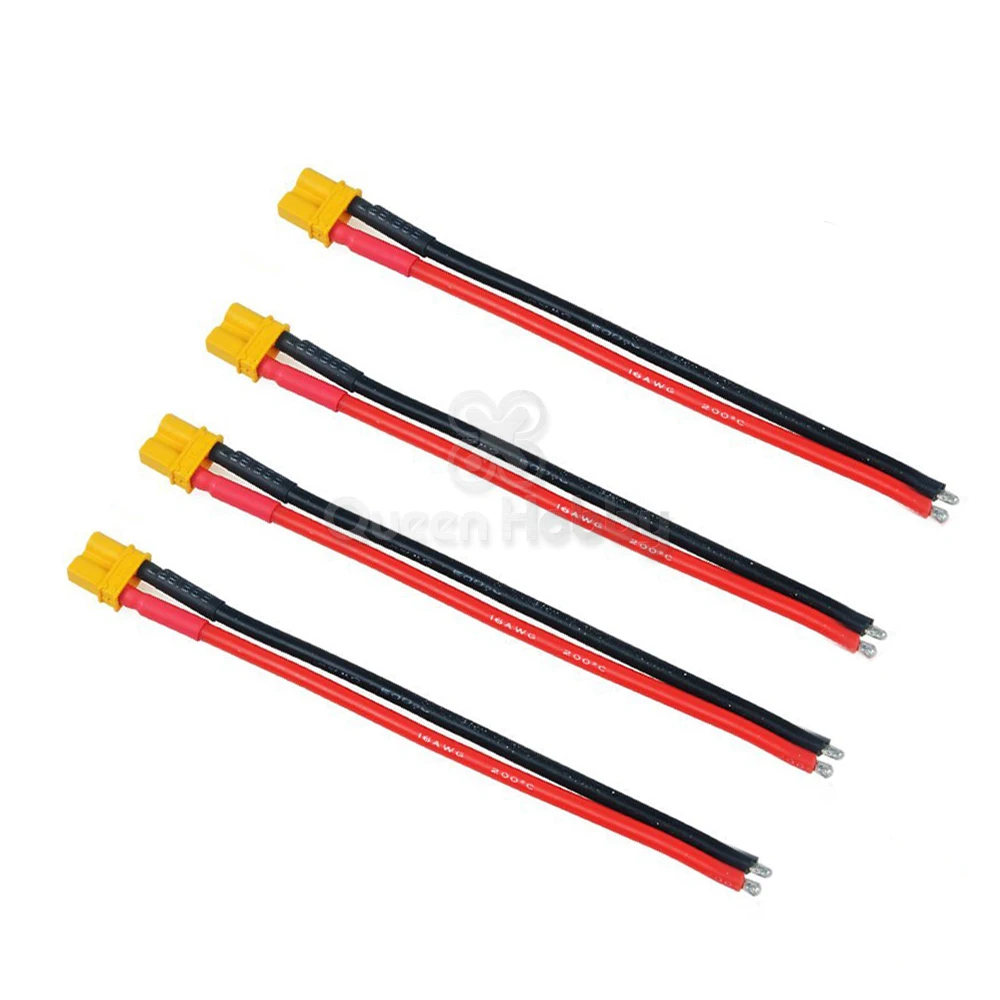 4 шт. штекер Amass XT30U Male / Female XT30 с силиконовым проводом 16awg для радиоуправляемой