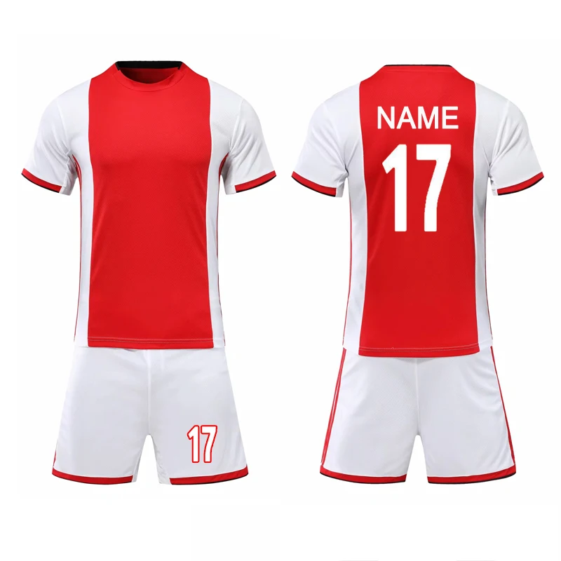 

2019 New Men Kid Custom Football Sets Sport Training Soccer Jersey Team League Customize Soccer Uniform DIY Good Quality Kits