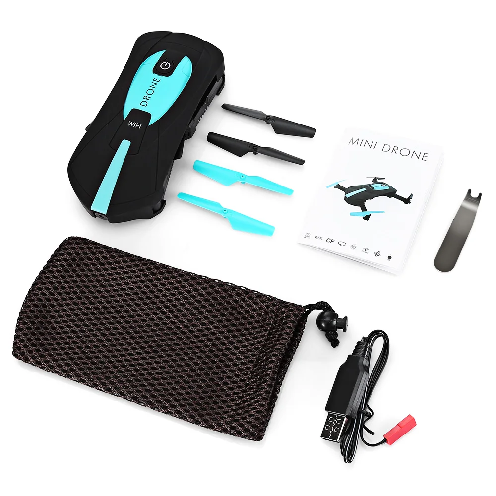 

Mini Foldable RC Helicopters Pocket Drone BNF WiFi FPV 720P Camera G-Sensor/Headless Mode Air Press Altitude Hold APP Control