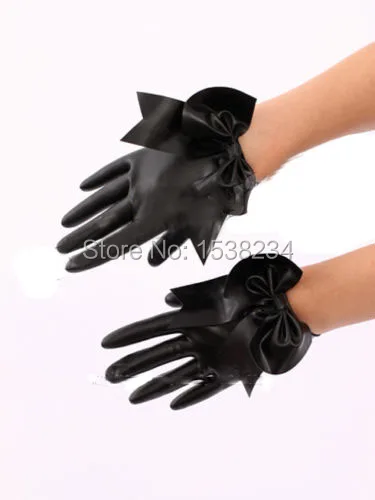 

Latex GLOVES Women Gloves short Latex Wrist no fingers Female Cosplay Customized