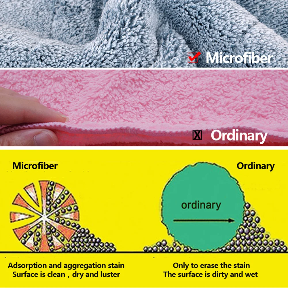 30X30 см мягкость прочность плюшевая Микрофибра Стирка, Сушка Полотенце полиэфирное волокно ткань для чистки автомобиля уход за автомобилем стекло Чистка