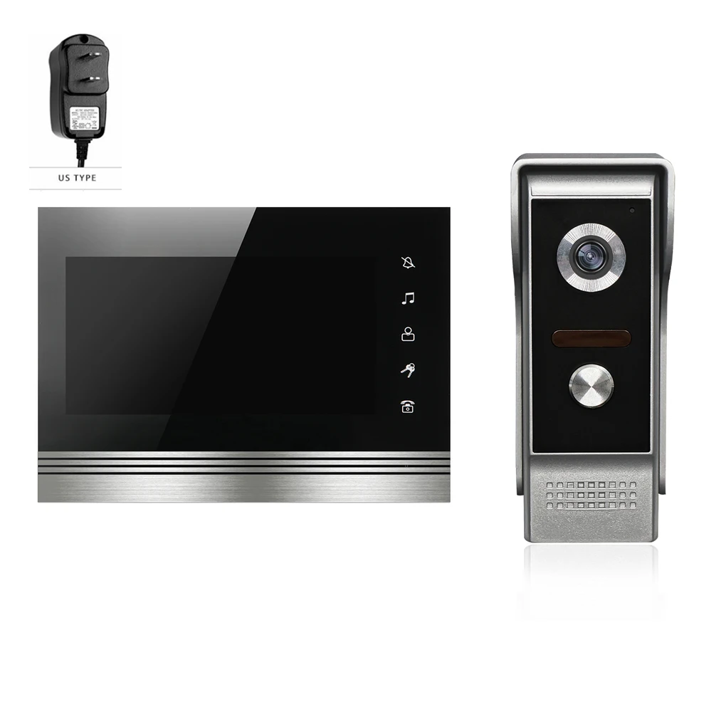

V70K/M4 7 inch Color Video Door Phone Intercom Doorbell System Kit IR Camera Doorphone Monitor Speakerphone Intercom