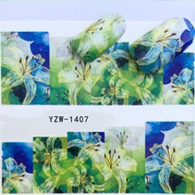 1 лист наклейки для нейл-арта наклейки Красочные Полные Советы Дизайн ногтей цветок Советы украшения